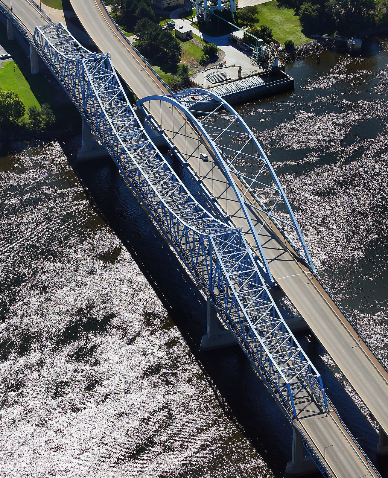 A view from high above the river
